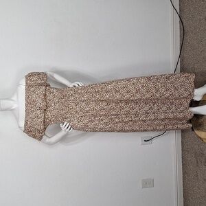 Old Navy Ditsy Floral Waist Defined Floral Off The Shoulder Maxi Dress Size L